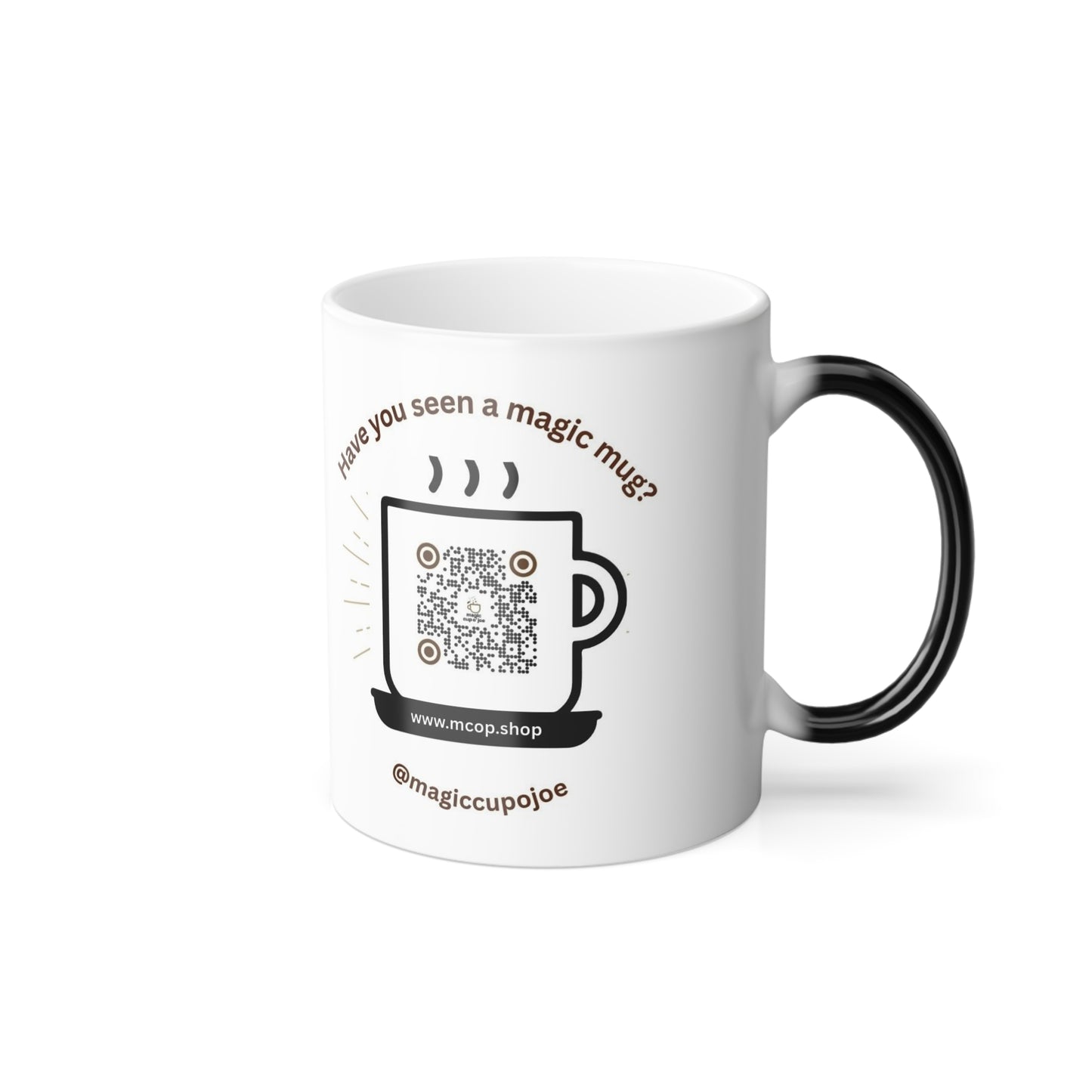 Color-Changing Magic QR Mug, 11oz — "Have you seen a magic mug?"