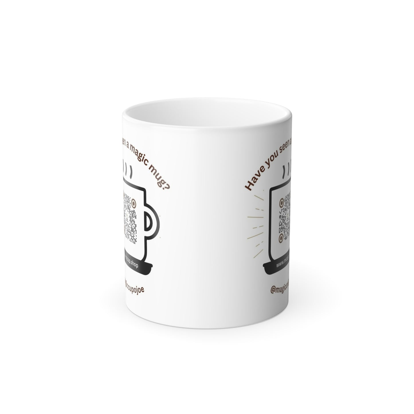 Color-Changing Magic QR Mug, 11oz — "Have you seen a magic mug?"