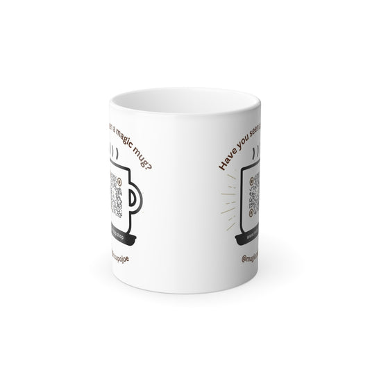Color-Changing Magic QR Mug, 11oz — "Have you seen a magic mug?"