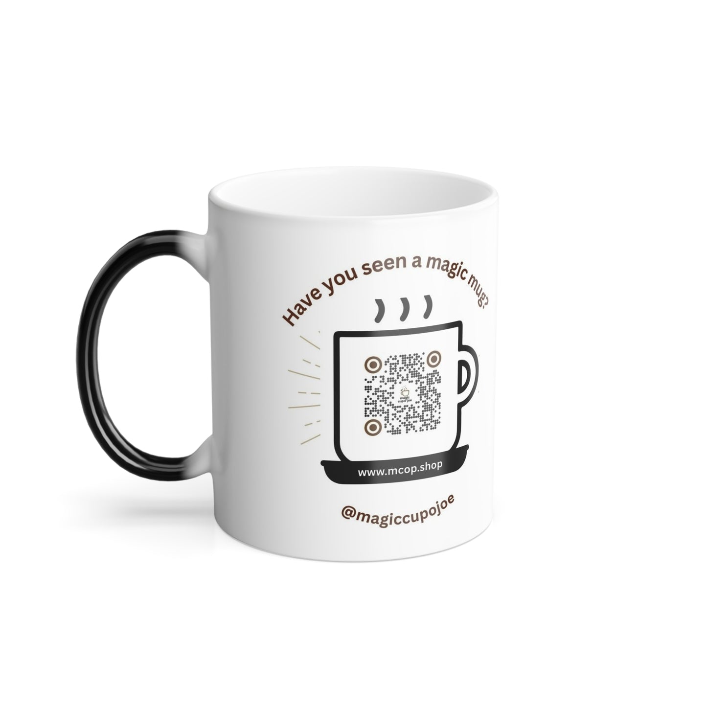 Color-Changing Magic QR Mug, 11oz — "Have you seen a magic mug?"
